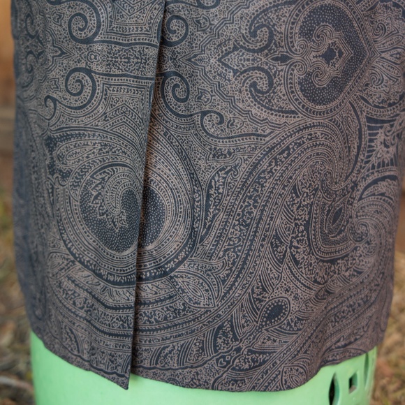 Ralph Lauren Linen Brown & Black Fall Paisley Print Maxi Skirt Woman's M - Picture 11 of 14